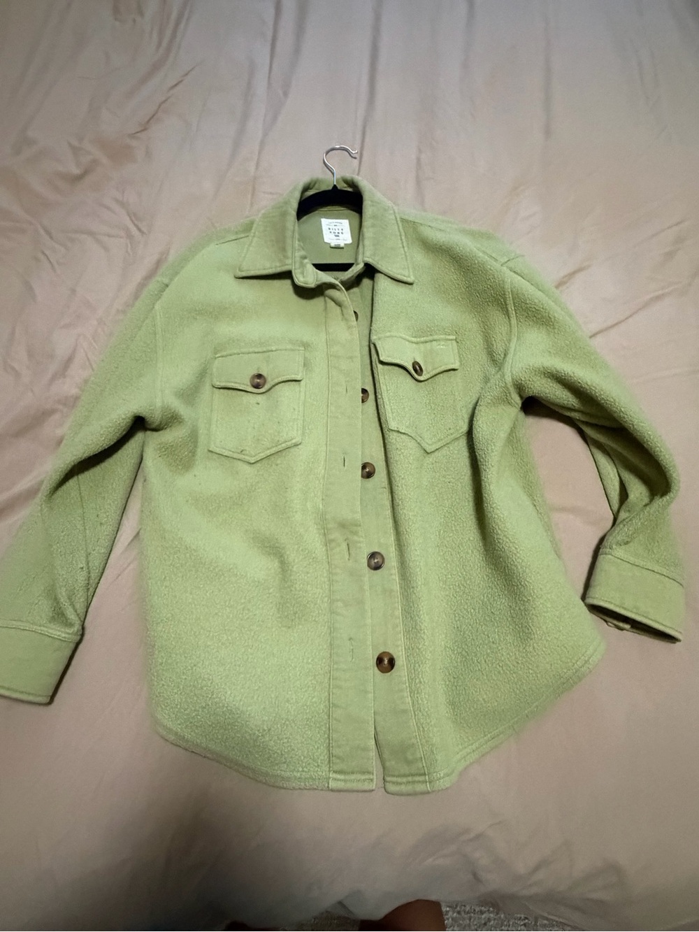 Billabong Light Green Fleece Shacket